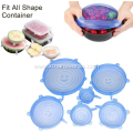 Food grade 12 pack silicone stretch lids clear